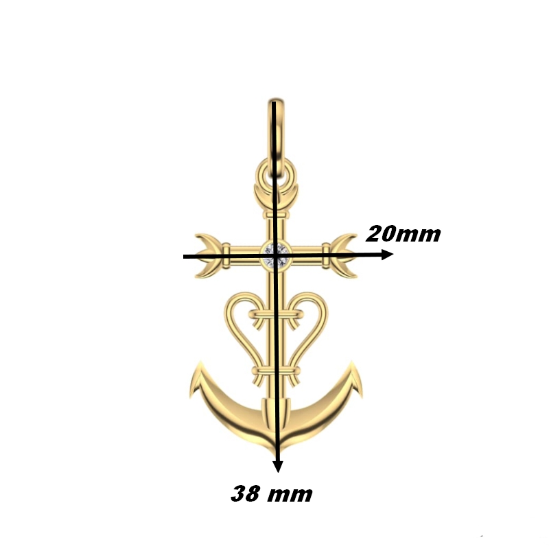 Pendentif-croix-de-Camargue-Or-jaune-et-Diamant-THOMAS-JAVON-CCDT dimensions