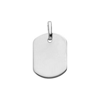 Pendentif Plaque tonneau Or blanc 750/1000 ROBBEZ MASSON