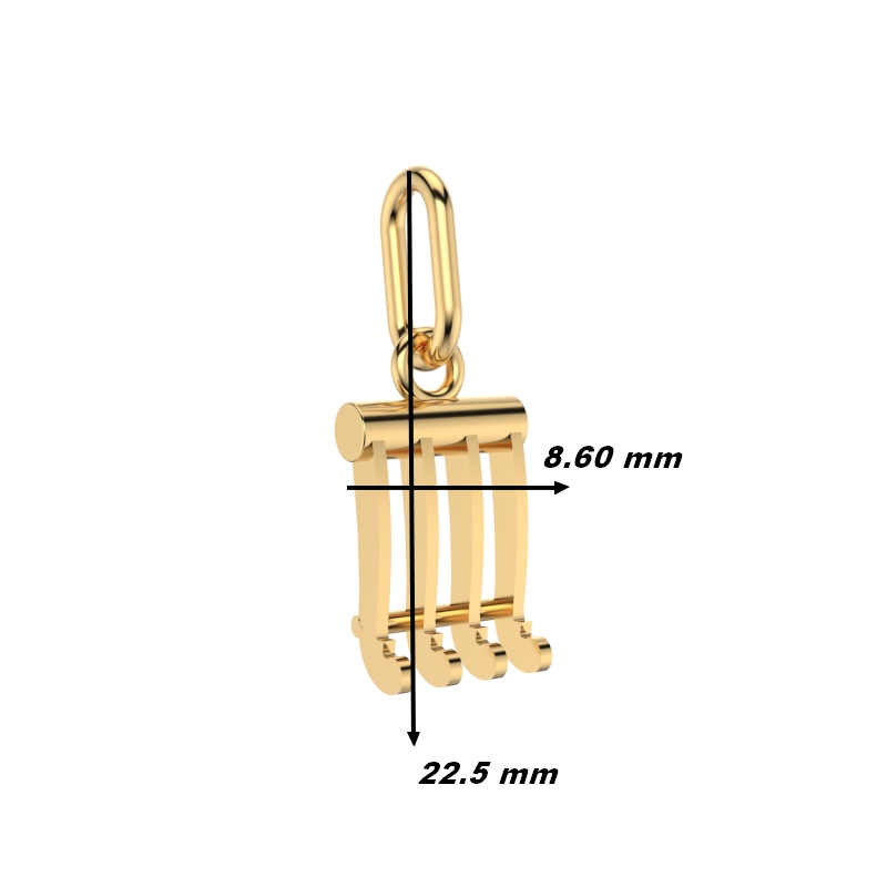 Pendentif-rateau-du-raseteur-camargue-Or-jaune-750-by-THOMAS-JAVON-RAZ14-dimensions Pendentif Râteau du raseteur Or jaune 750/1000 THOMAS JAVON, dimensions