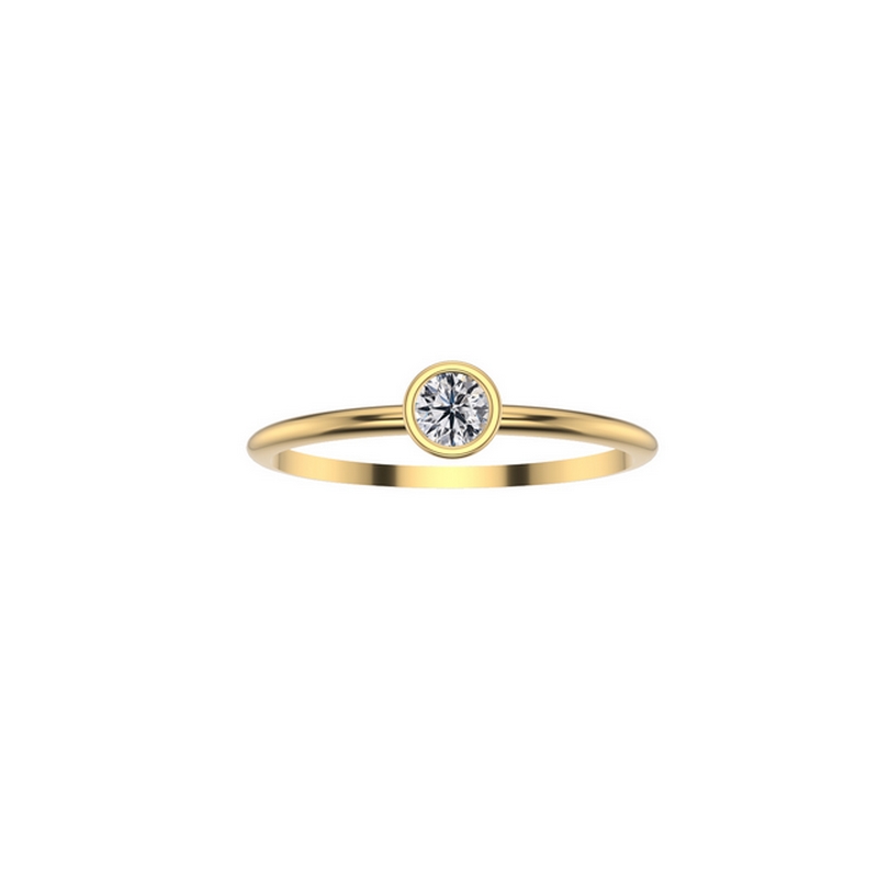 Solitaire Or jaune 750/1000 et Diamant MY LITTLE DREAM by THOMAS JAVON