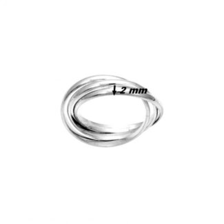 Alliance 3 anneaux Femme Argent 925/1000 ROBBEZ MASSON, largeur