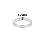 Alliance Femme Argent 925/1000 et Oxydes de zirconium ROBBEZ MASSON, largeur