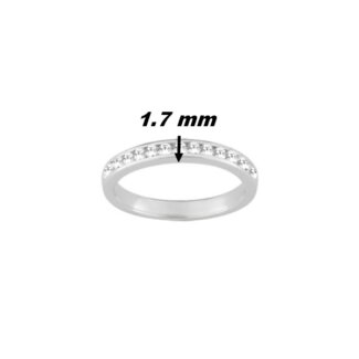 Alliance Femme Argent 925/1000 et Oxydes de zirconium ROBBEZ MASSON, largeur