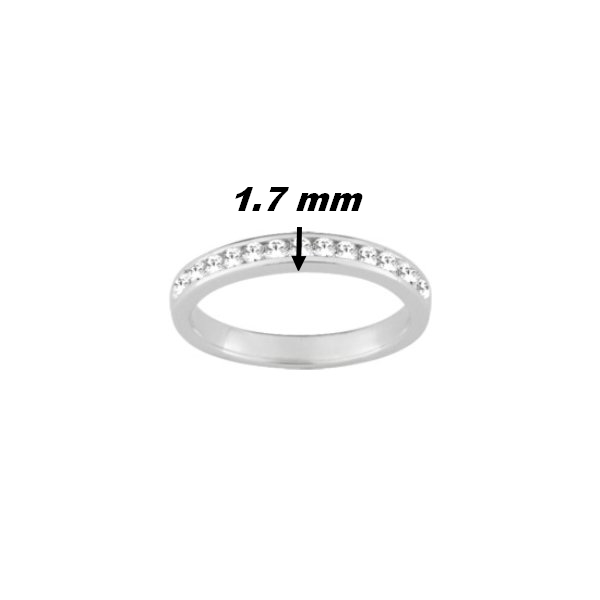 alliance-femme-argent-925-oxydes-robbre-masson-ASRL04Z-largeur Alliance Femme Argent 925/1000 et Oxydes de zirconium ROBBEZ MASSON, largeur