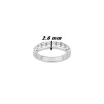 Alliance Femme Argent 925/1000 et Oxydes de zirconium ROBBEZ MASSON, largeur