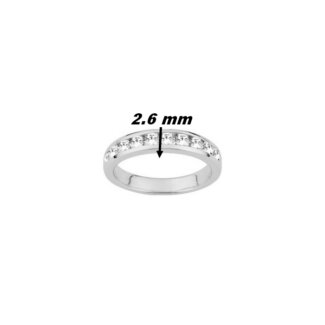 Alliance Femme Argent 925/1000 et Oxydes de zirconium ROBBEZ MASSON, largeur