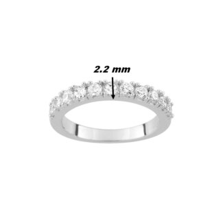 Alliance Femme Argent 925/1000 et Oxydes de zirconium ROBBEZ MASSON, largeur