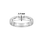 Alliance lisse et lapidée Femme Argent 925/1000 ROBBEZ MASSON, largeur