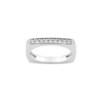 Alliance rectangulaire Femme Argent 925/1000 et Oxydes de zirconium ROBBEZ MASSON