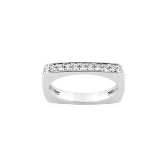 Alliance rectangulaire Femme Argent 925/1000 et Oxydes de zirconium ROBBEZ MASSON