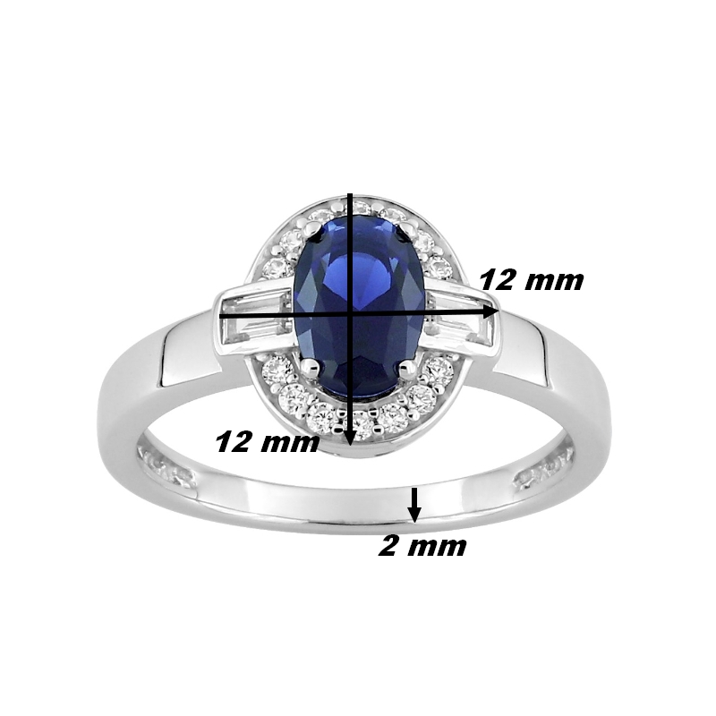 bague-femme-argent-oxydes-bleus-blancs-christian-bernard-337956-2-dimensions Bague Femme Argent 925/1000 et Oxydes de zirconium de couleur CHRISTIAN BERNARD, dimensions