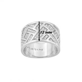 Bague Femme Argent et Oxydes Guy Laroche largeur