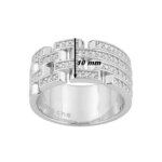 Bague Femme Argent et Oxydes Guy Laroche largeur