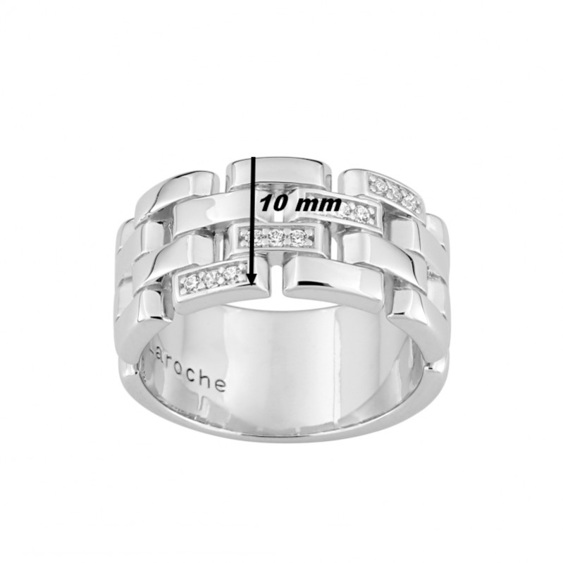 bague-femme-argent-oxydes-guy-laroche-g37064-11-largeur Bague Femme Argent et Oxydes Guy Laroche largeur