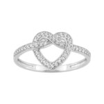 Bague Femme Cœur Or blanc 750/1000 et Oxydes de zirconium ROBBEZ MASSON