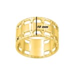 Bague Femme graphique Plaqué Or MURAT, largeur