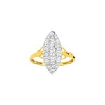 Bague Femme Marquise, Or jaune 750/1000, Rhodium et Oxydes de zirconium ROBBEZ MASSON