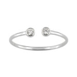 Bague ouverte Femme Or blanc 750/1000 et Oxydes de zirconium ROBBEZ MASSON