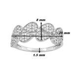 Bague Femme Or blanc 750/1000 et Oxydes de zirconium ROBBEZ MASSON, dimensions