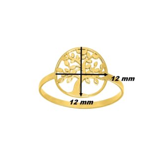Bague Femme Arbre de vie Or jaune 750/1000 ROBBEZ MASSON, diamètre