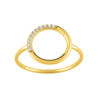 Bague Femme Or jaune 750/1000 et Oxydes de zirconium ROBBEZ MASSON