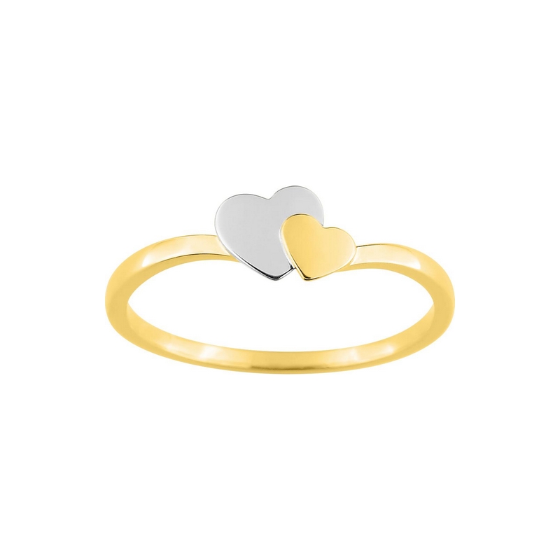 bague-femme-or-jaune-750-rhodium-coeur-robbez-masson-G8001B Bague Cœur Femme Or jaune 750/1000 ROBBEZ MASSON