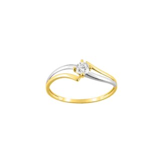 Bague Femme Or jaune, Rhodium et Oxyde de zirconium ROBBEZ MASSON