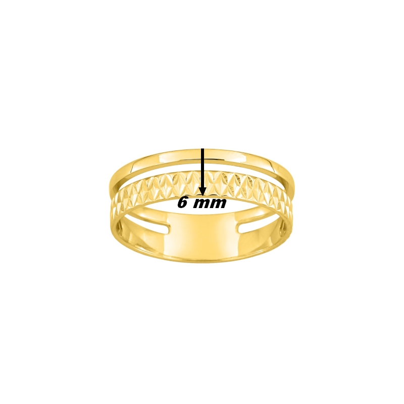 Bague Femme Plaqué Or MURAT, largeur