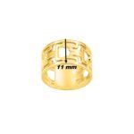 Bague Femme graphique Plaqué Or MURAT, largeur