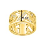 Bague Femme Plaqué or et oxydes Guy Laroche largeur