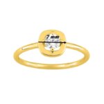 Bague Femme Plaqué Or et Oxyde de zirconium MURAT, largeur