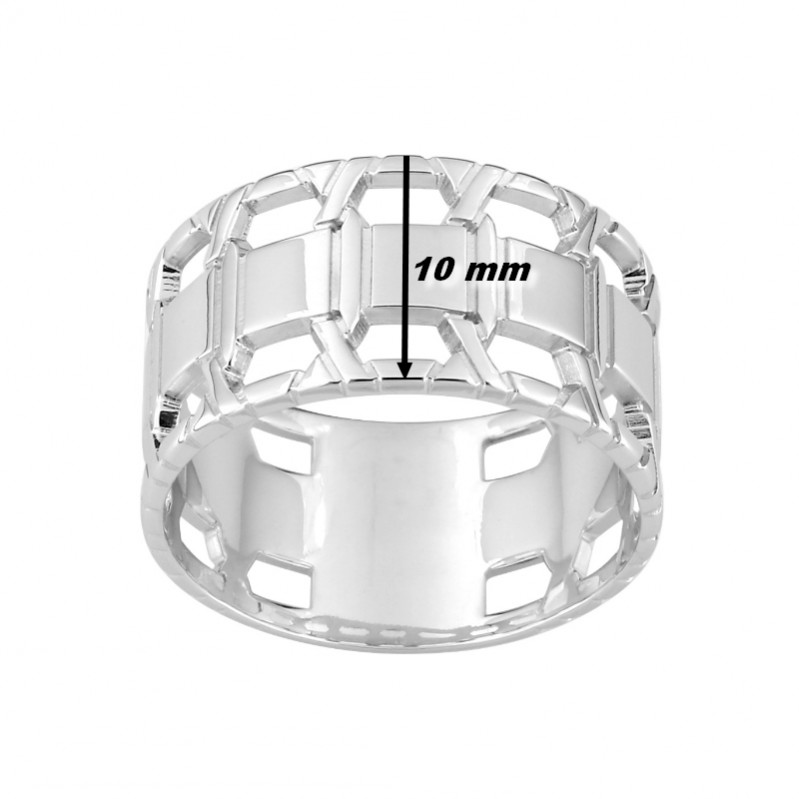 Bague Femme graphique Argent 925/1000 MURAT, largeur