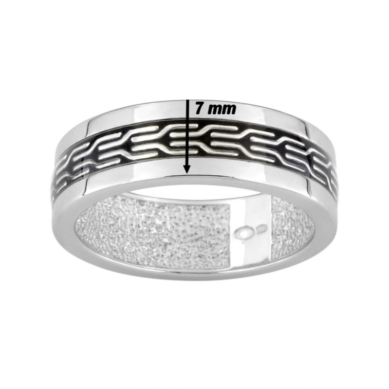 bague-homme-argent-laque-noire-murat-307270-largeur Bague Homme Argent laque noire MIRAT largeur