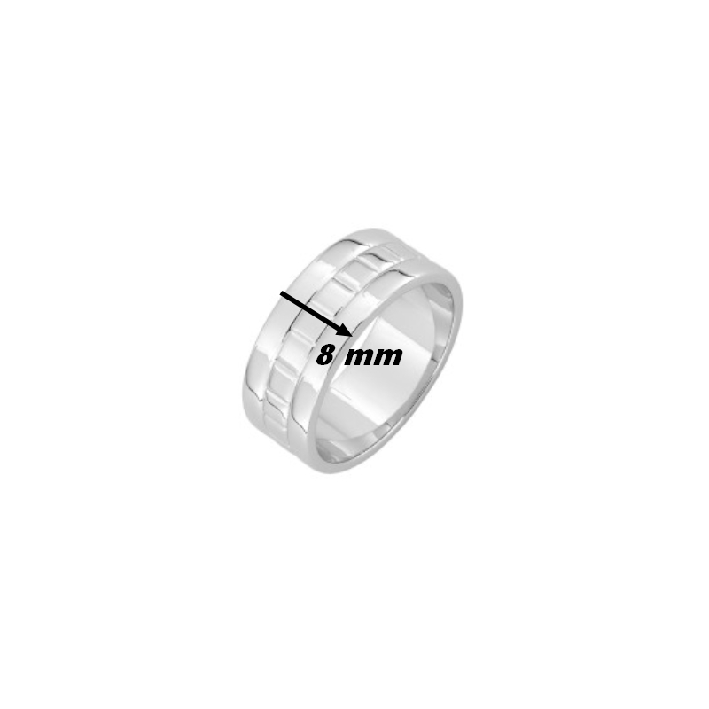 bague-homme-argent-murat-307012-largeur Bague Homme Argent 3 lignes MURAT, largeur