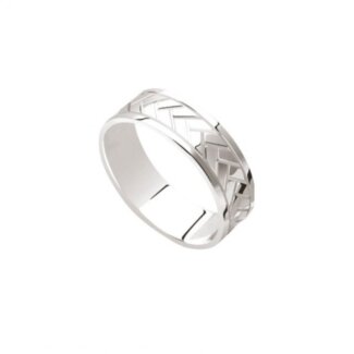 Bague graphique Homme Argent MURAT