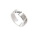 Bague graphique Homme Argent MURAT, largeur