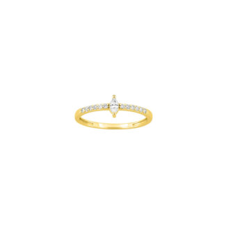 Bague Femme Plaqué Or et Oxydes de zirconium MURAT