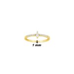 Bague Femme Plaqué Or et Oxydes de zirconium MURAT, largeur