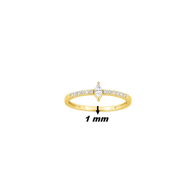 bague-plaque-or-oxydes-de-zirconium-femme-murat-107061-1-largeur Bague Femme Plaqué Or et Oxydes de zirconium MURAT, largeur