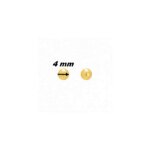 Boucles d’oreilles boule 4mm Femme Or jaune 750/1000 ROBBEZ MASSON, diamètre
