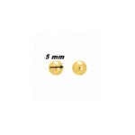 Boucles d’oreilles boule 5mm Femme Or jaune 750/1000 ROBBEZ MASSON, diamètre