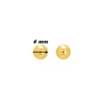 Boucles d’oreilles boule 6mm Femme Or jaune 750/1000 ROBBEZ MASSON, diamètre