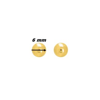 Boucles d’oreilles boule 6mm Femme Or jaune 750/1000 ROBBEZ MASSON, diamètre