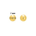 Boucles d’oreilles boule 7mm Femme Or jaune 750/1000 ROBBEZ MASSON, diamètre