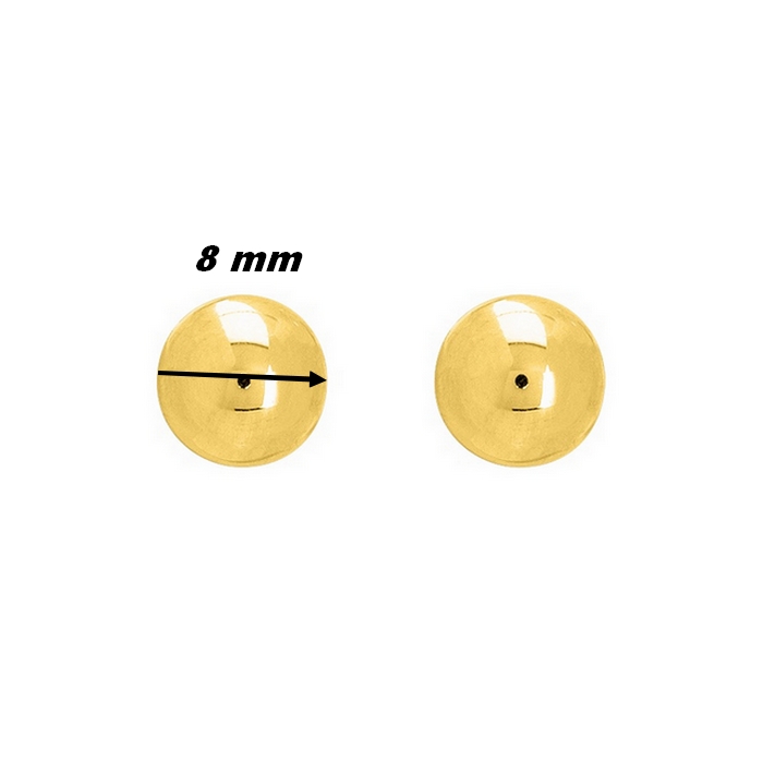 boucles-oreilles-boules-or-jaune-750-8032-8-robbez-masson-diamètre Boucles d’oreilles boule 8mm Femme Or jaune 750/1000 ROBBEZ MASSON