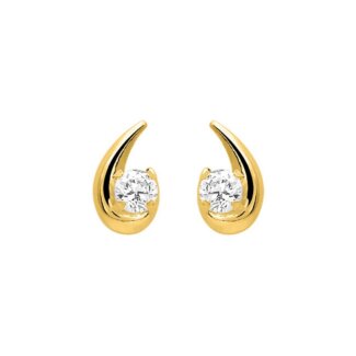 Boucles d’oreilles Femme Or jaune 750/1000 et Oxydes de zirconium ROBBEZ MASSON