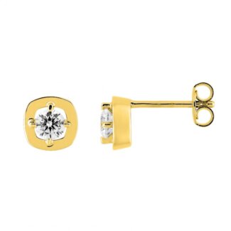 Boucles d'oreilles clou Femme Plaqué Or et Oxydes MURAT