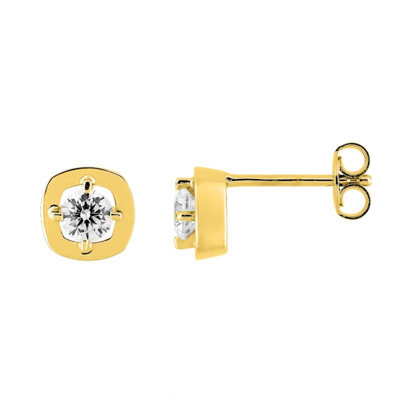 boucles-oreilles-clou-femme-plaque-or-oxydes-murat-105269-1 Boucles d'oreilles clou Femme Plaqué Or et Oxydes MURAT