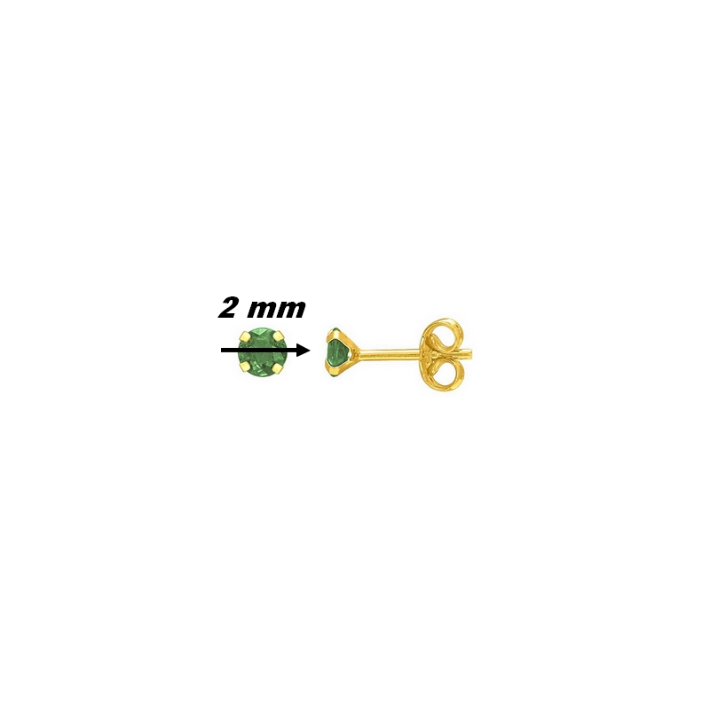 boucles-oreilles-clou-or-jaune-750-emeraude-robbez-masson-8035-2E-diametre Boucles d’oreilles clou 2 mm Femme Or jaune 750/1000 et Emeraude ROBBEZ MASSON, diamètre