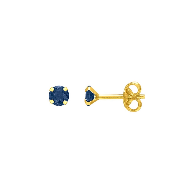 boucles-oreilles-clou-or-jaune-750-saphir-robbez-masson-8035-.25S Boucles d’oreilles clous 2.5 mm Femme Or jaune 750/1000 et Saphir ROBBEZ MASSON